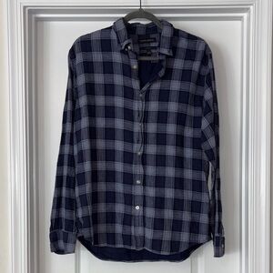 Banana Republic Women’s Slim Fit Plaid Button-Up Shirt L